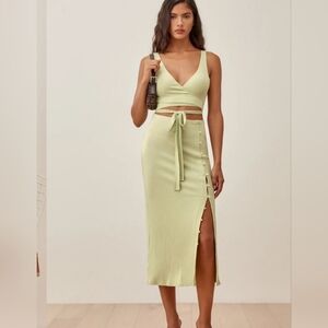 Reformation Jonny dress Green Two Piece Set